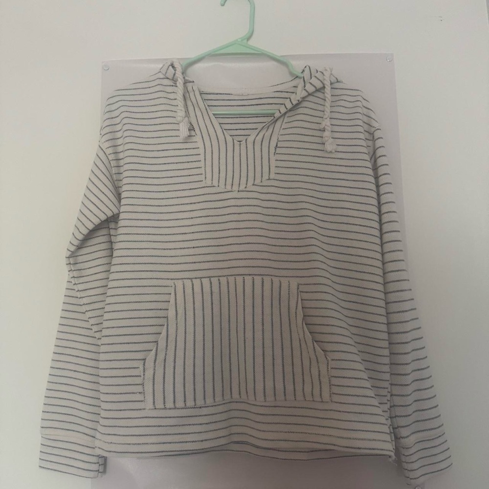 Striped Hoodie with Front Pocket